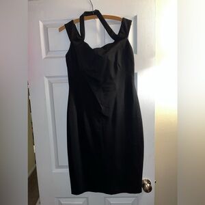Elegant Black Halter Off Shoulder Sleeveless Dress Lauren Ralph Lauren